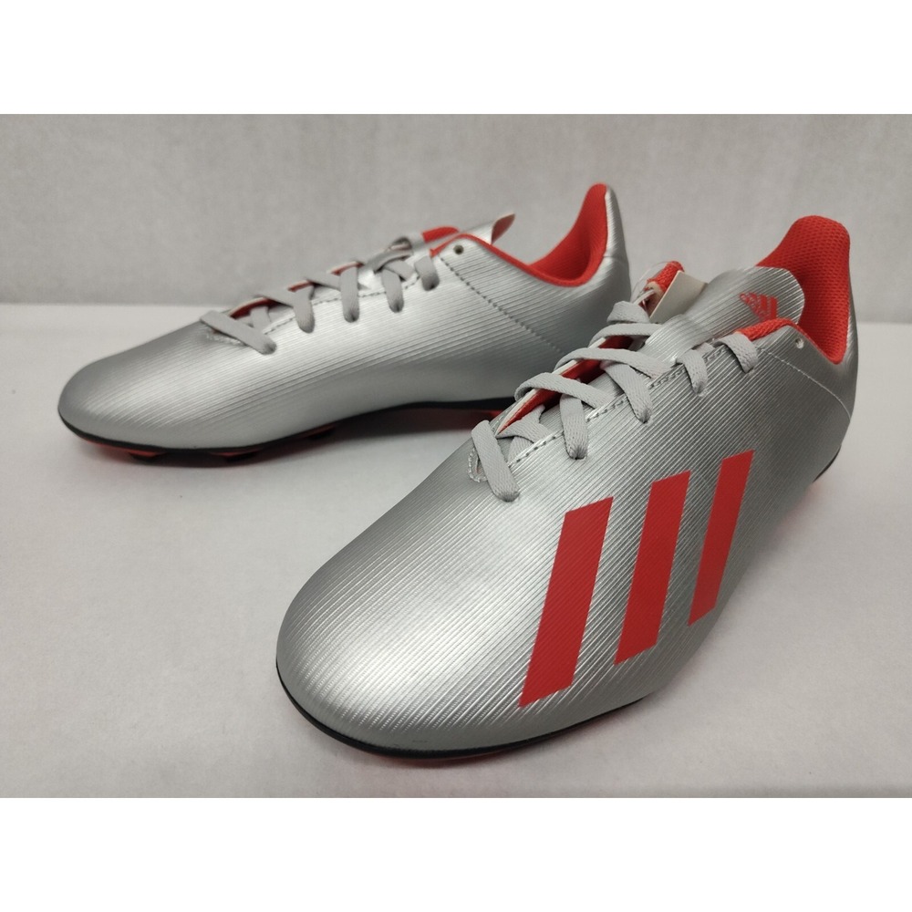 Adidas Kids' X 19.4 FxG Outdoor Soccer Cleats F35362 Silver Metallic Red Sz 4.5 - Picture 2 of 9